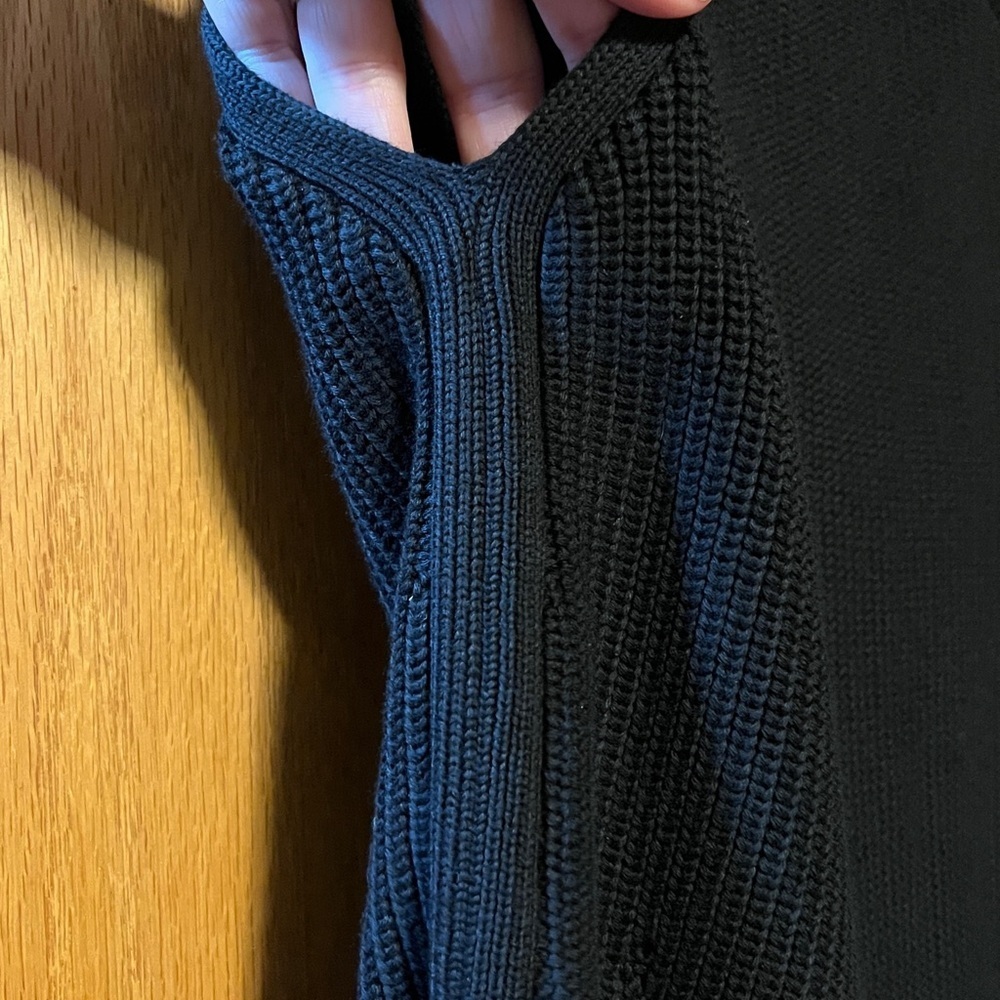 White House Black Market Textured Black Knit Top - Picture 4 of 11
